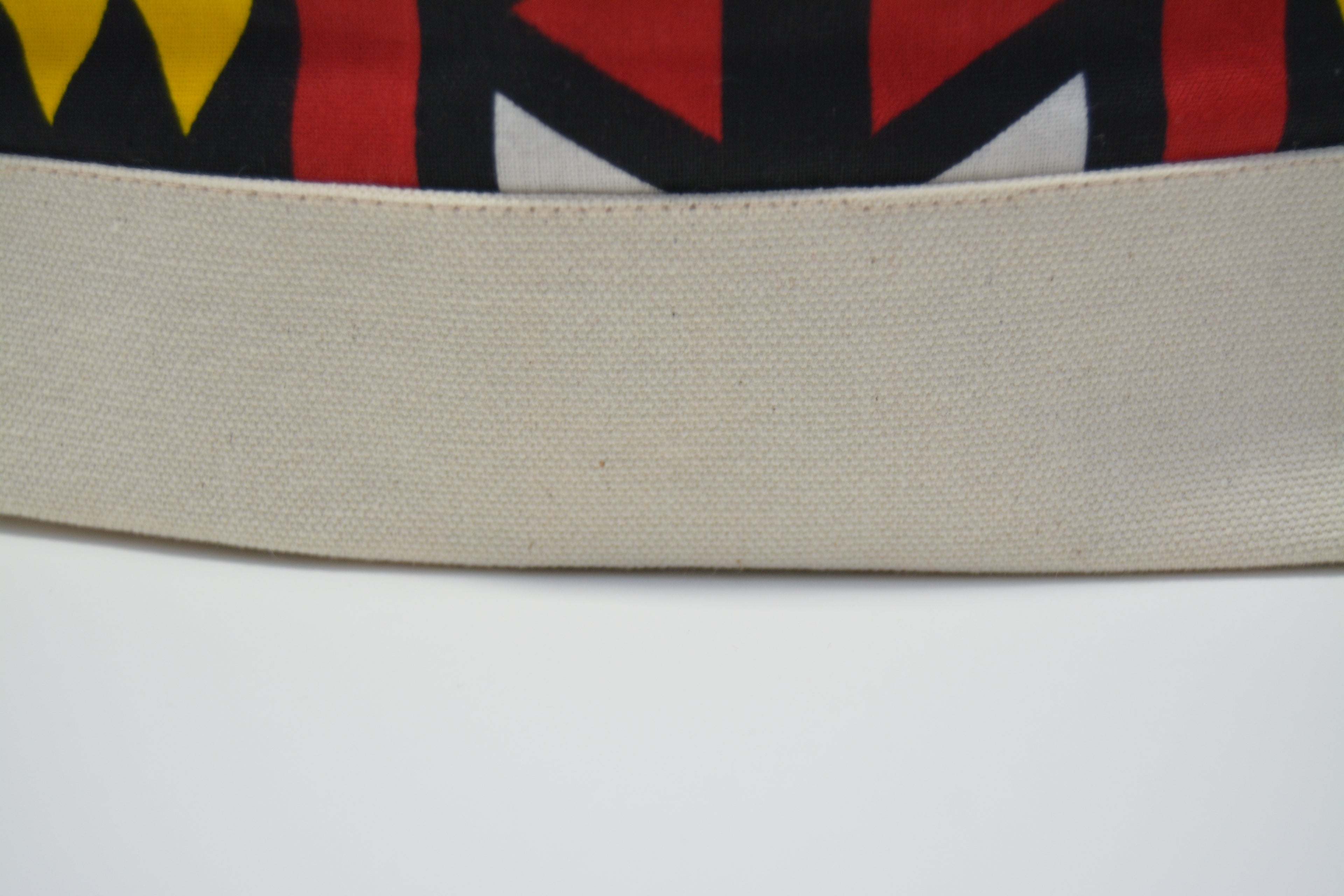 Handmade Ankara African Print Medium Canvas Tote Bag | Red, Yellow & Black